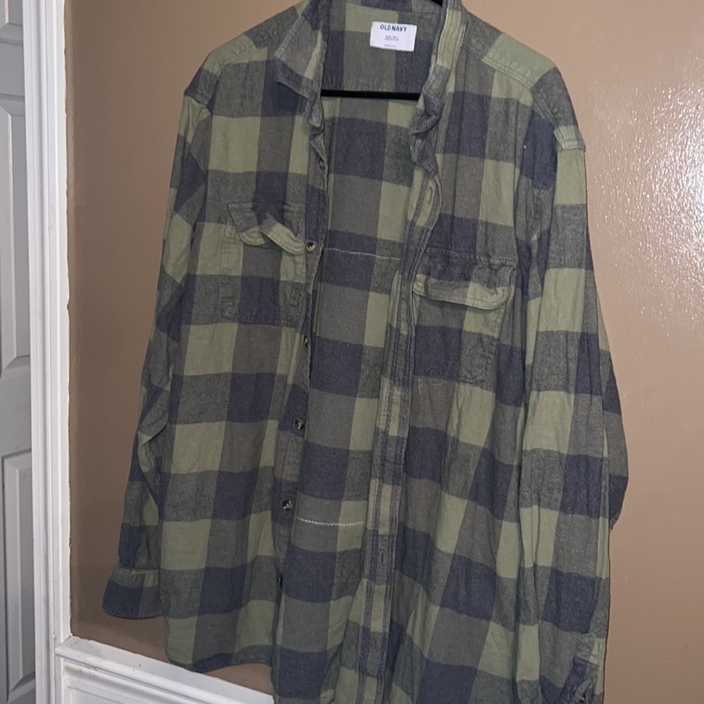 Up cycled army flannel shirt - Picture 3 of 4
